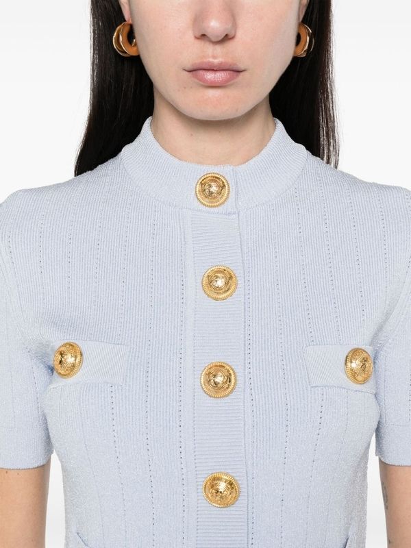 Gold Button
  Short Sleeve Cardigan