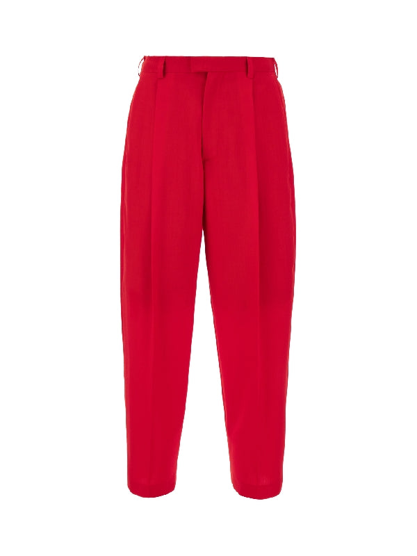 Virgin Wool Pleated Detail Pants