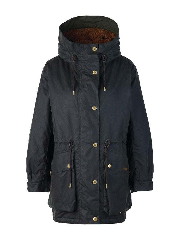 Logo Detail Waxed Hood Jacket