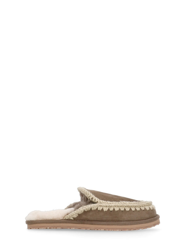 Eskimo Shearling Suede Mules