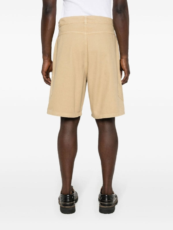 Zipper Cargo Cotton Shorts