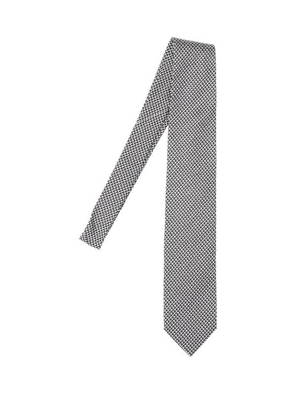 Graphic Pattern Silk Tie