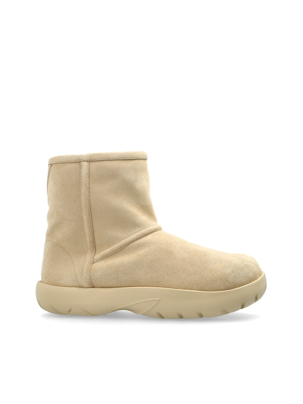 Back Logo Snow Suede Ankle
  Boots