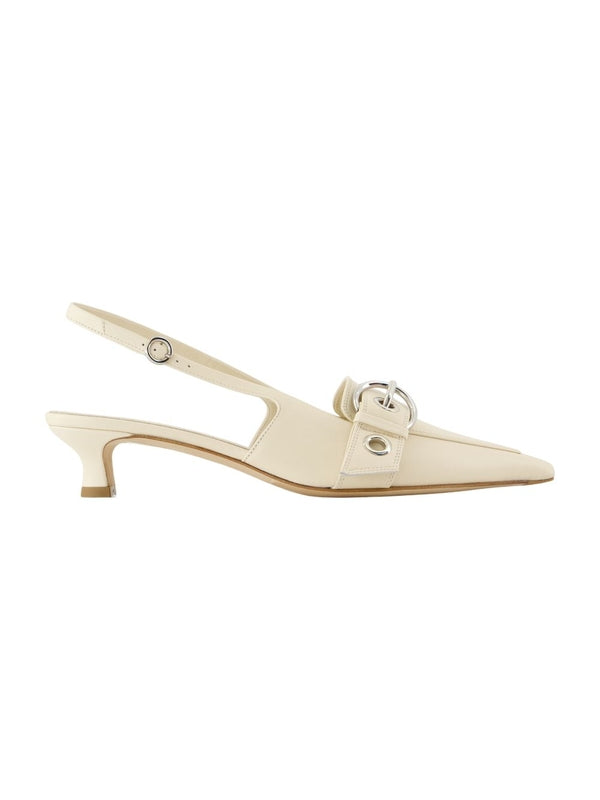Aeyde Ivory Slingback Heels