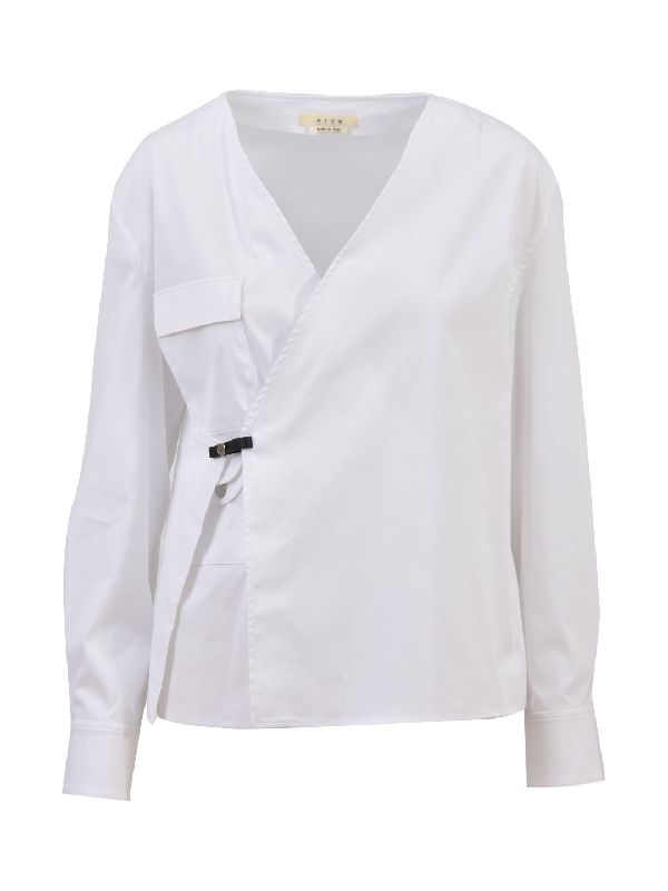 Wrap Style White Shirt