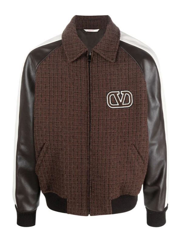 V-logo Tweed Insert Varsity Bomber