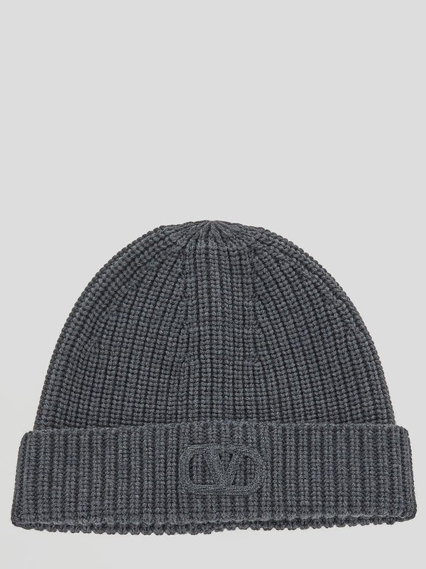 V Logo Beanie