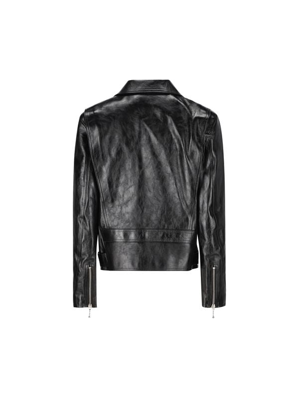 Cabochons Leather Biker Jacket