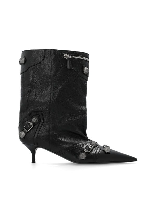 Cagol Wide Leather Ankle Boots