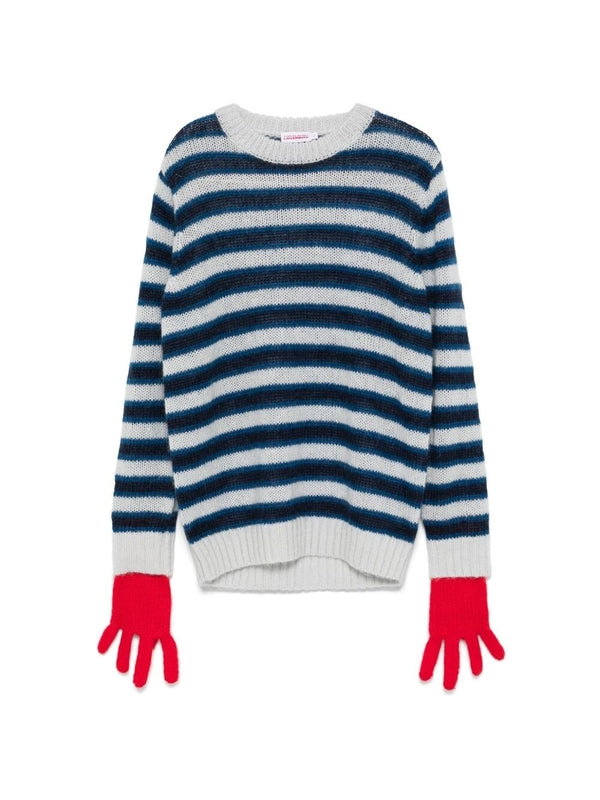 Stripe Glove Detail Knit