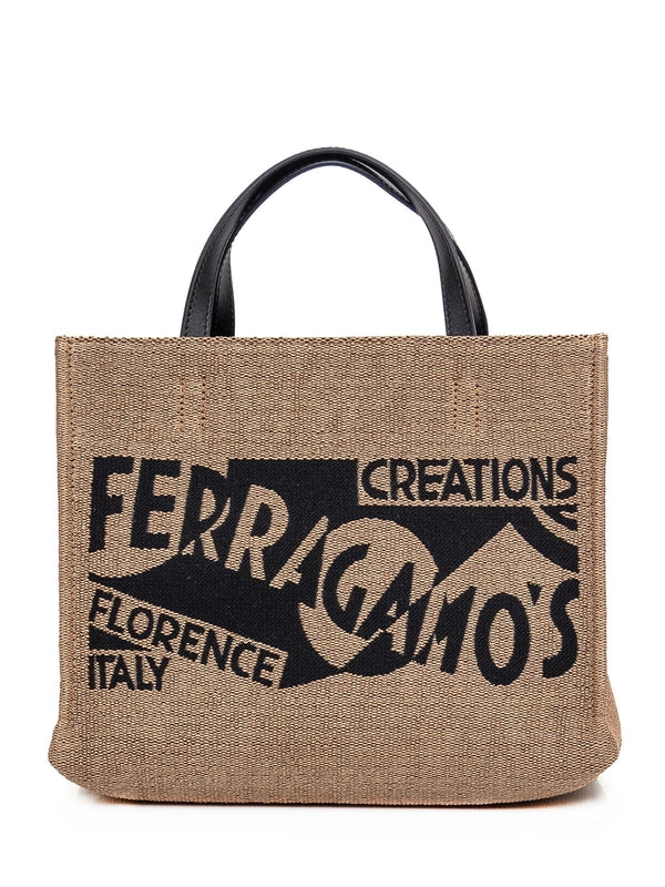 Logo Embroidered Small Tote Bag