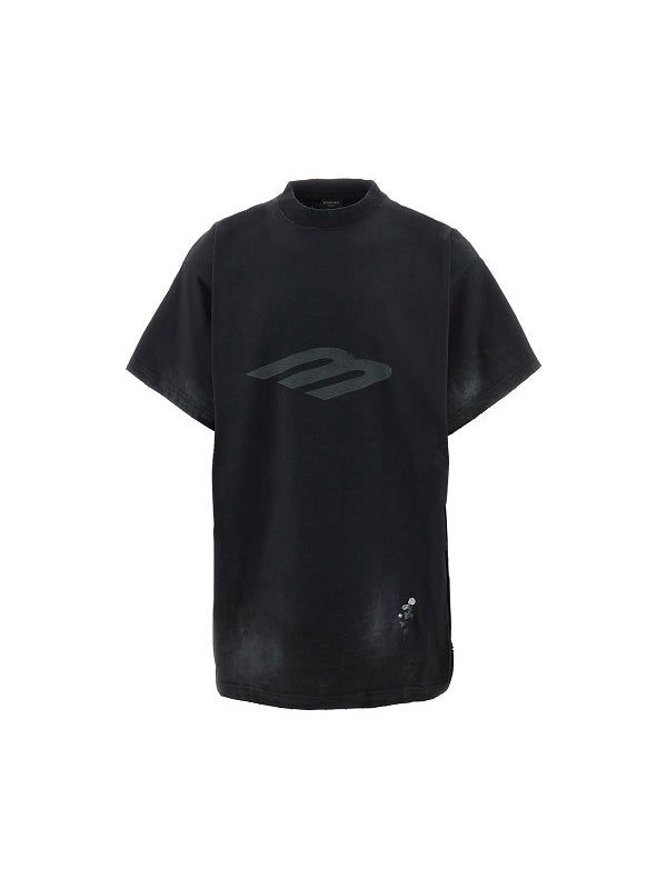 Stencil Cotton Vintage T-Shirt