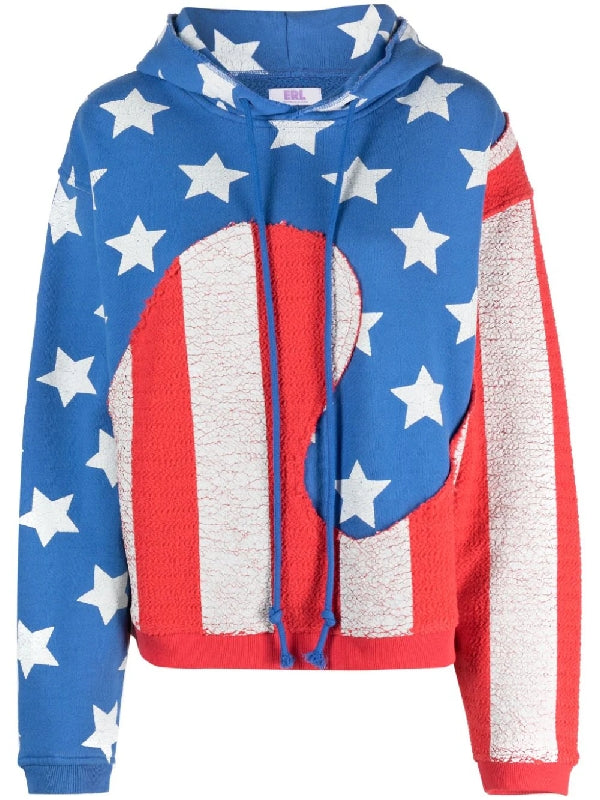 Flag Swirl Panel Cotton Hood