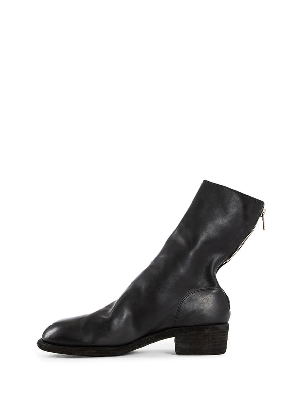 Horse Full Grain Zipper Ankle Boots