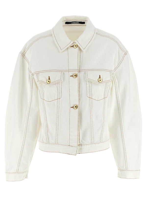 Back Button
  Strap Denim Jacket