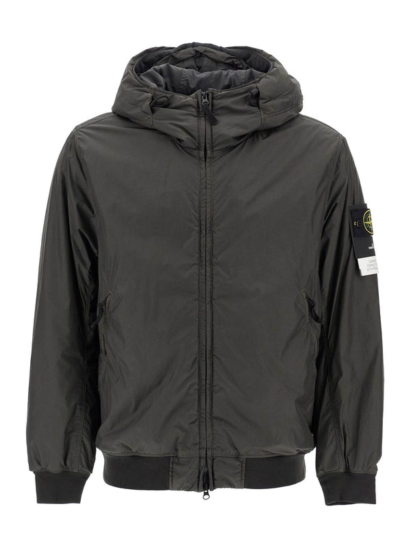 STONE ISLAND - Wappen Patch Nylon Hoodie Jacket - Jente