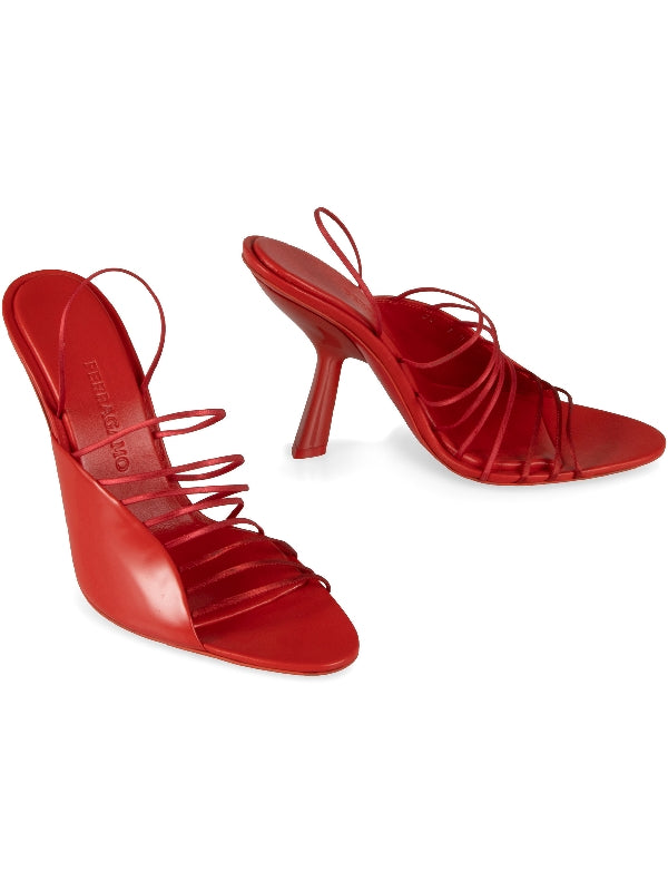 Altaire Strap Leather Sandals Heels