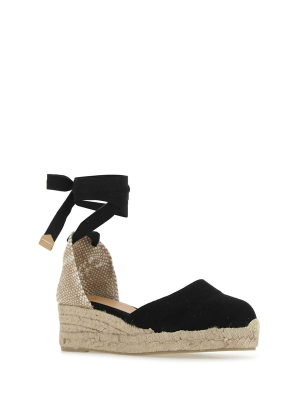 Castañer Black Wedge Sandals