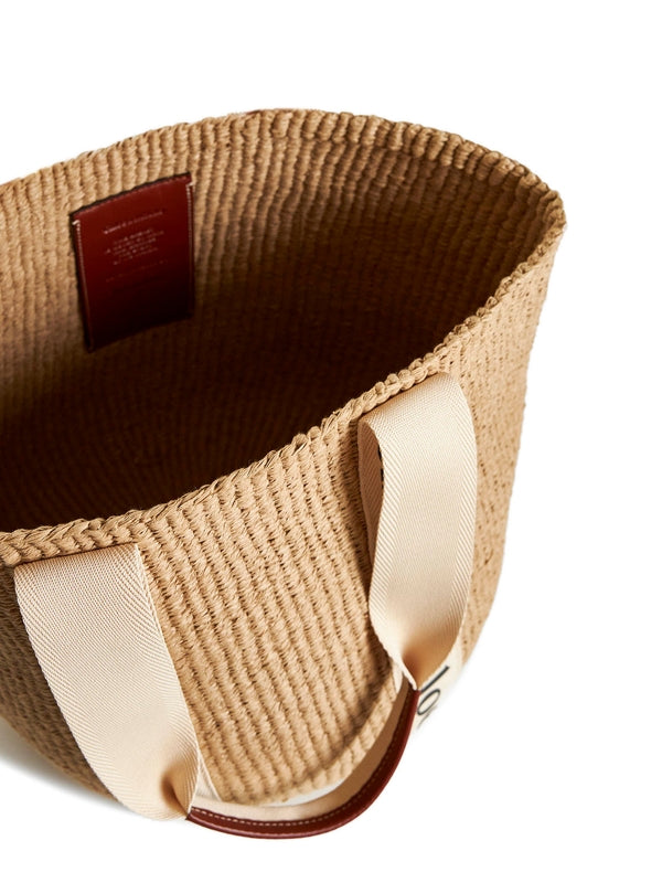 Woody Raffia Large Tote Bag