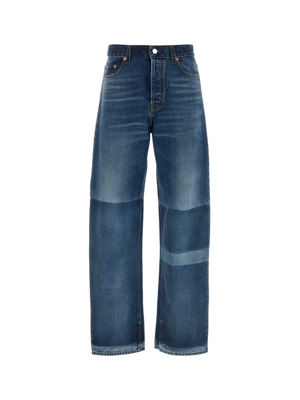 Back Logo Patch Denim Pants
