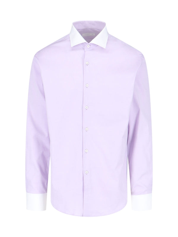 Back Triangle Patch Cotton Shirt