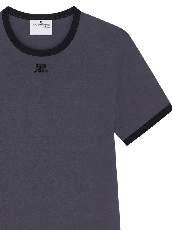 Courrèges Navy Short Sleeve T-Shirt