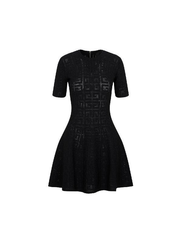 4G Jacquard Flare Dress