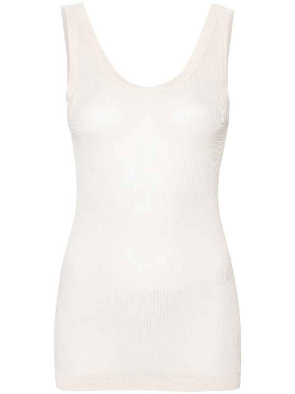 Seamless Viscose Silk Rib Tank Top