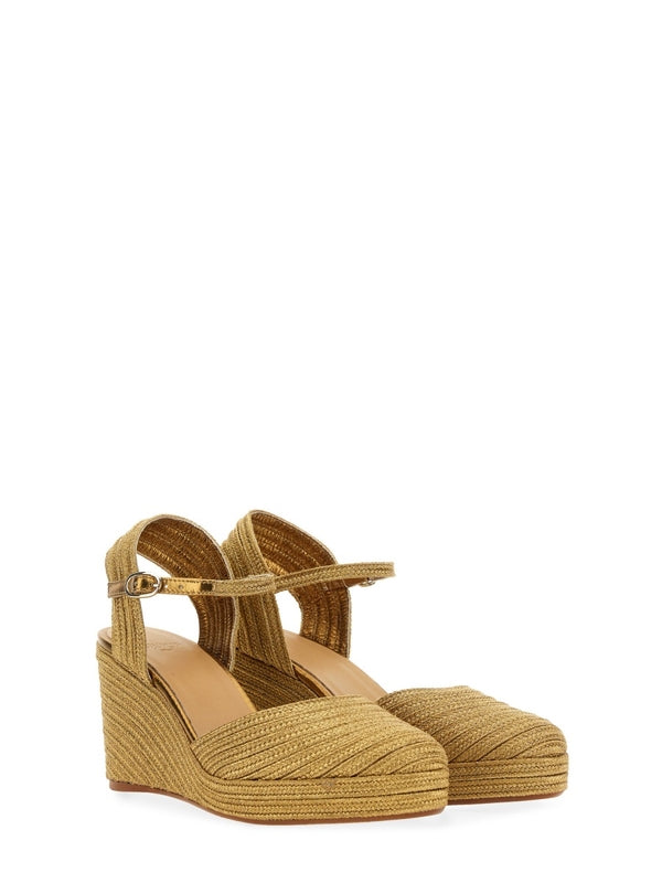 Castañer Beige Wedge Sandals