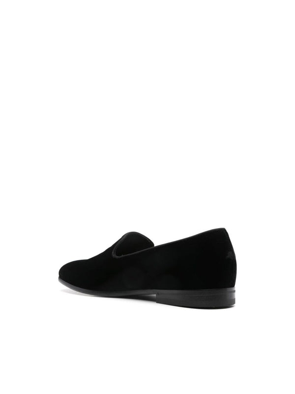 Black Velvet Loafers