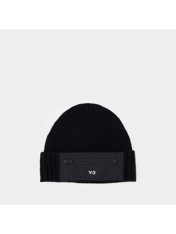 Y-3 - Logo Pocket Beanie - Jente