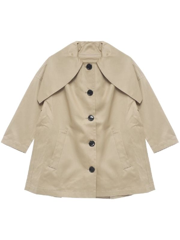 Over Collar Gabardine Coat