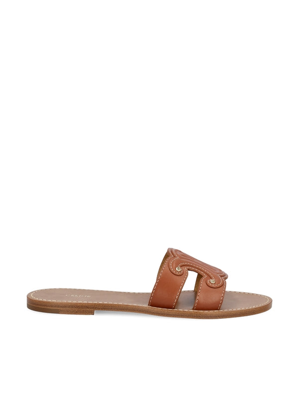 Triomphe Patch Leather Sandals