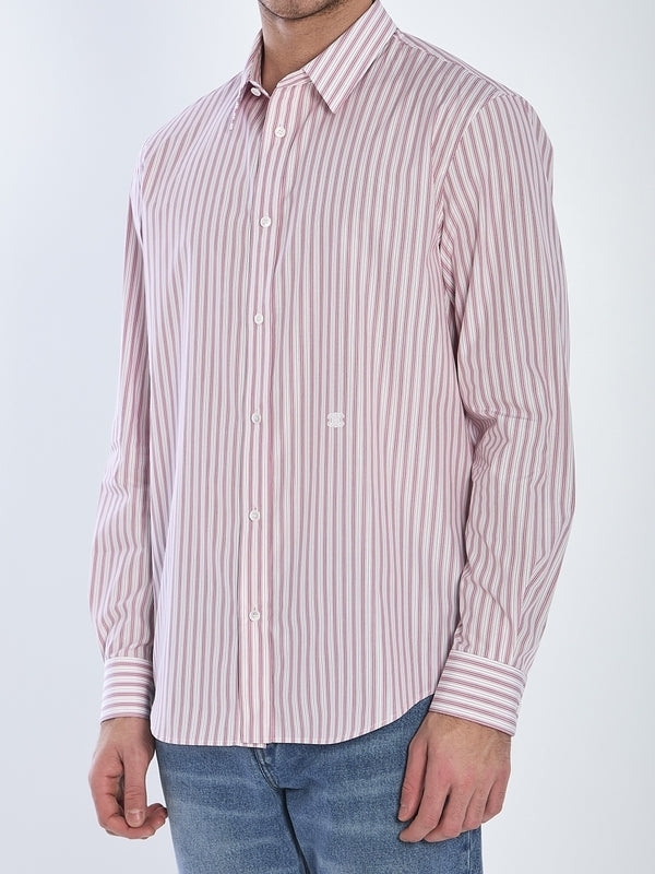 Triomphe Logo Embroidered Stripe Shirt