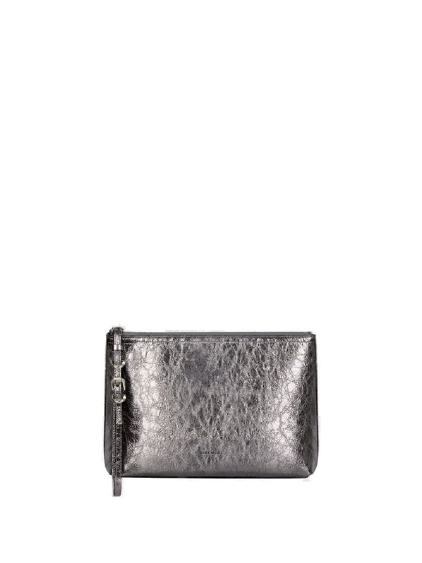 Voyou Metallic Leather Clutch