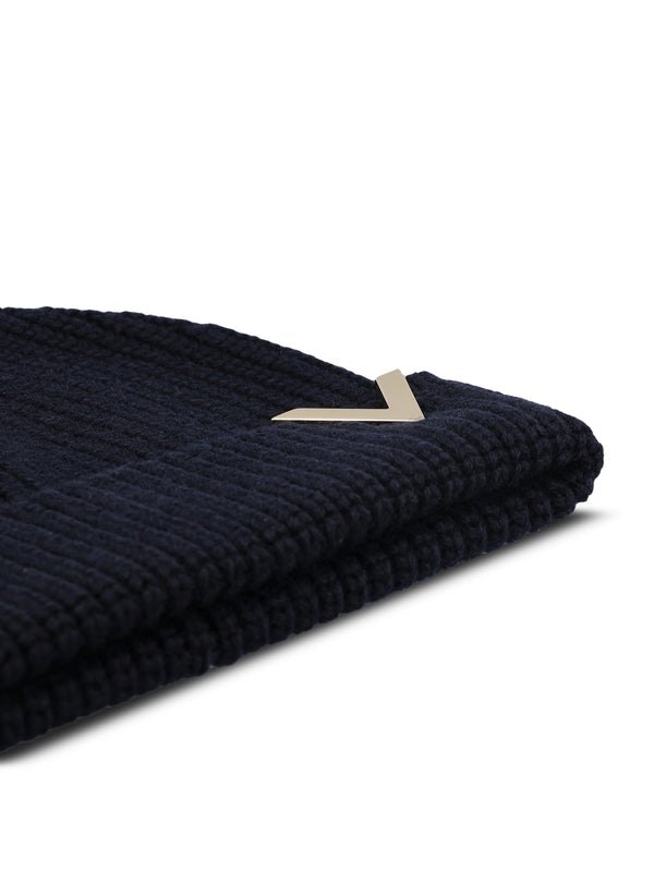 V Logo Wool Beanie