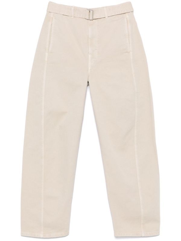 Twisted Cotton Denim Pants