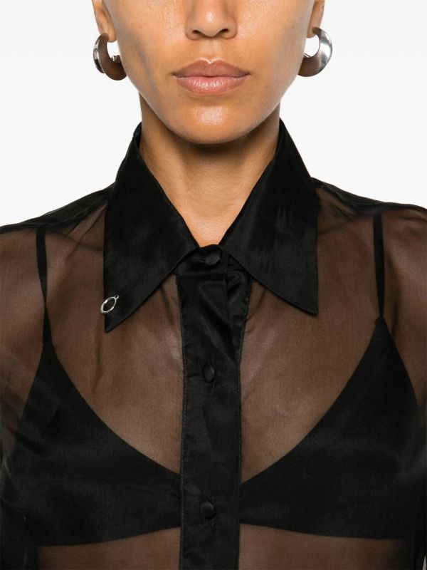 Logo
  Decoration Sheer Silk Shirt