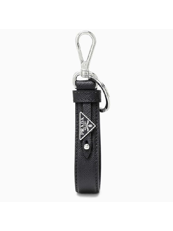 Saffiano Triangle Logo Key Ring