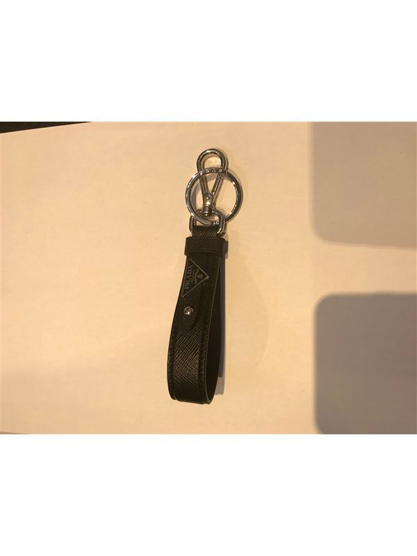 Saffiano Triangle Logo Key Ring