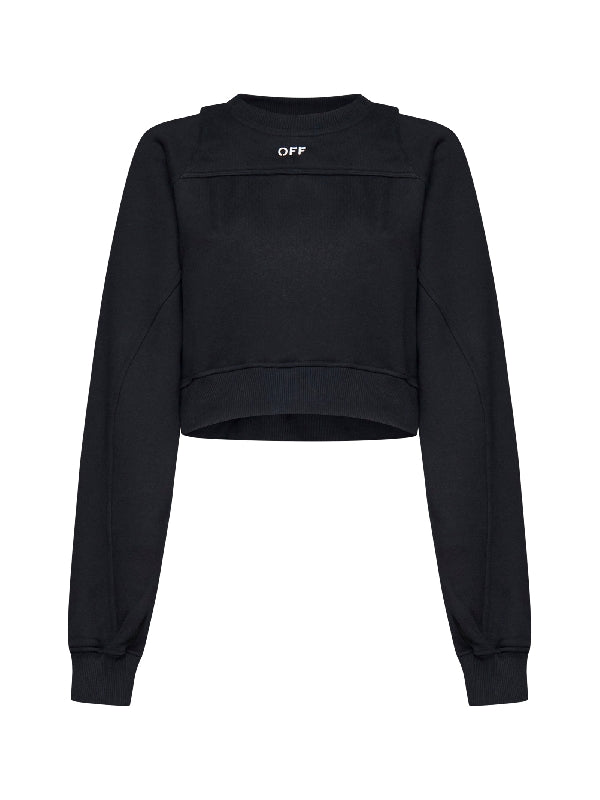 Stamp Logo Crop Sweatshirt