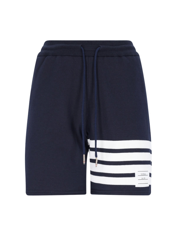 4-Bar Drawstring Bermuda Shorts