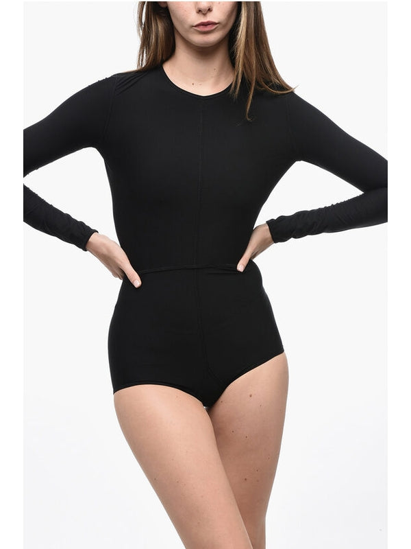 Black Nylon Bodysuit