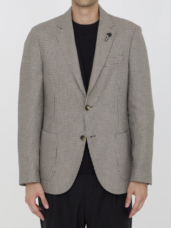 Boutonniere Houndstooth Check Tailored
  Jacket - Jente