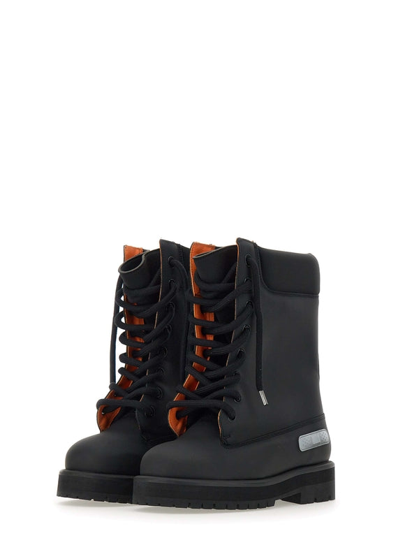 Strada High Top Lace Up Leather Boots