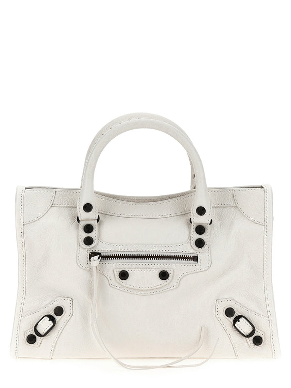 Balenciaga City Small White Tote Bags