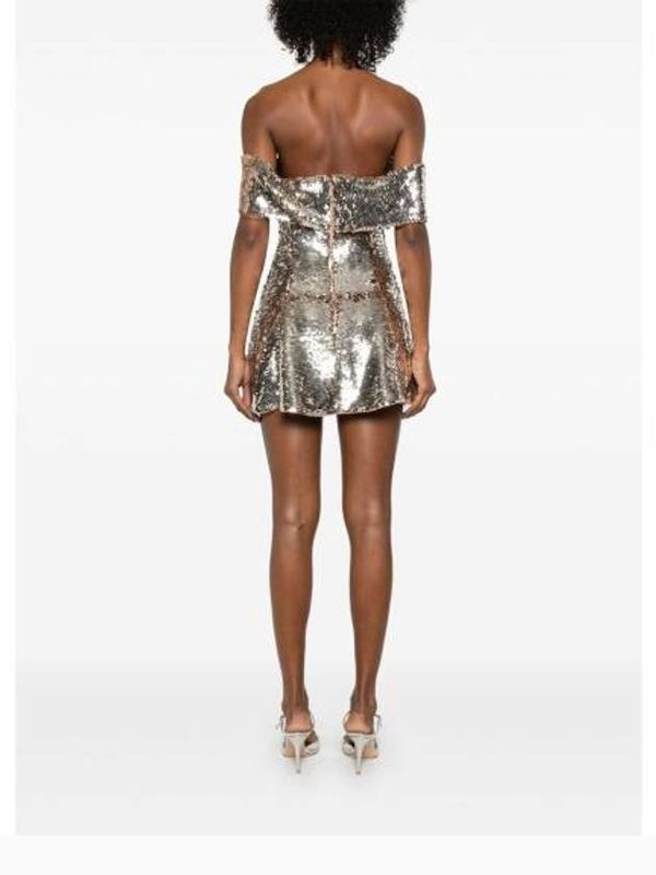 Allover Sequin Off-Shoulder
  Mini Dresses