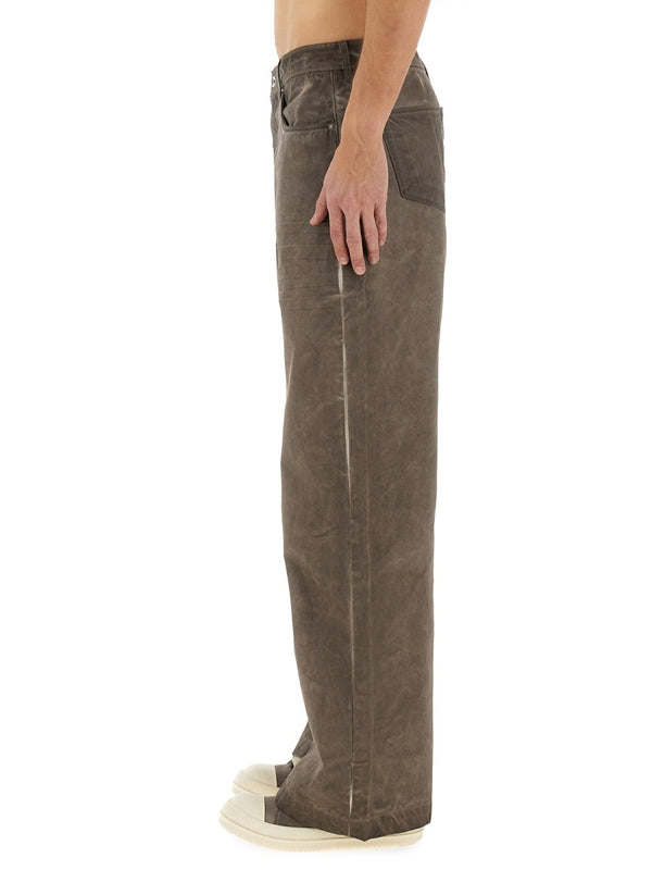 Washed Detail Denim Pants