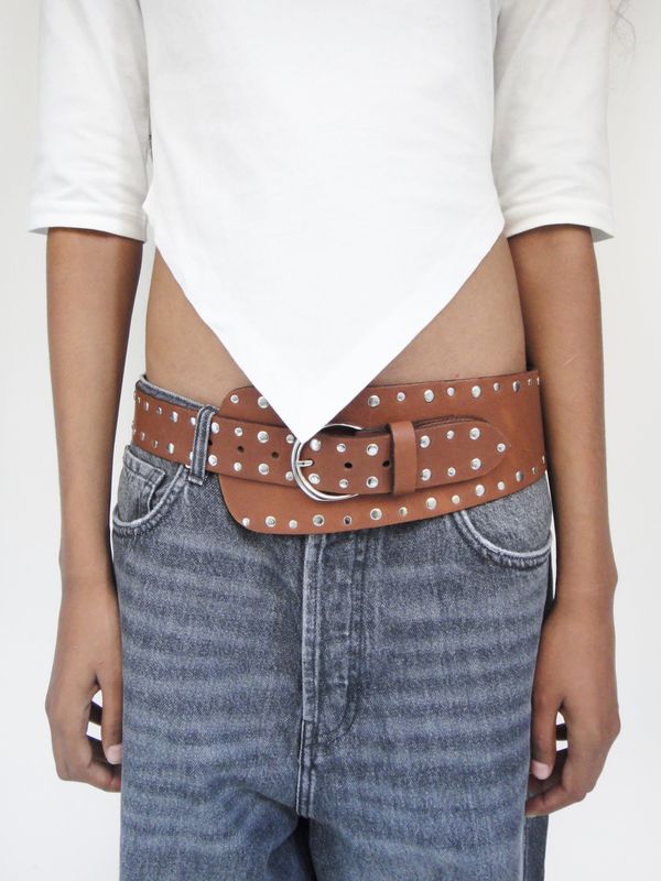 Casilda Studded Leather Belt