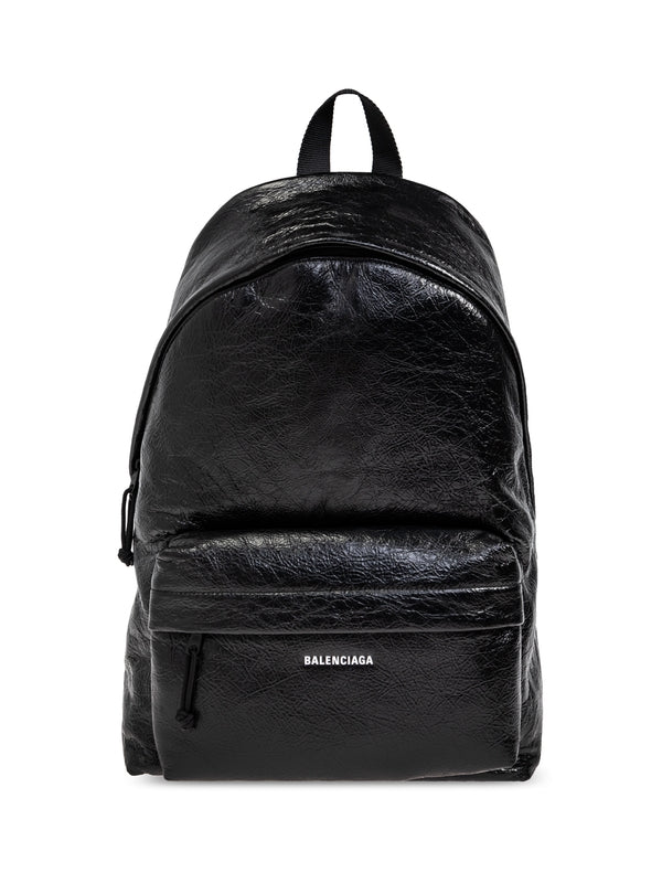 Explorer Logo Leather Backpack